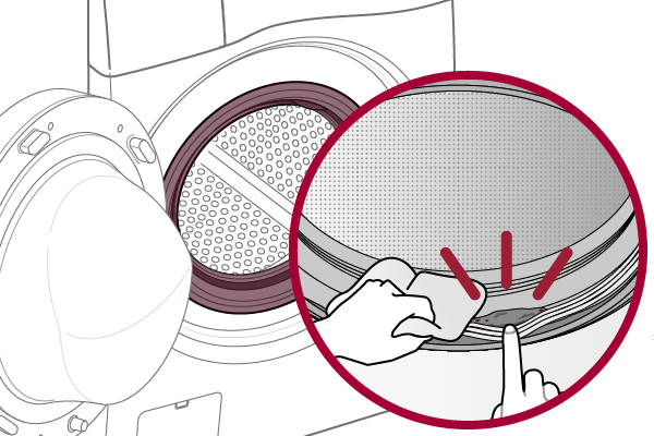 Removing foreign objects from a washing machine drum