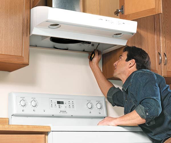 Tightening loose parts on a vent hood